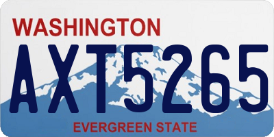 WA license plate AXT5265