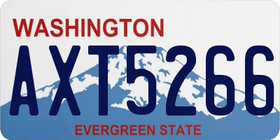 WA license plate AXT5266