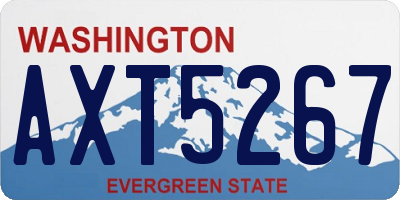 WA license plate AXT5267