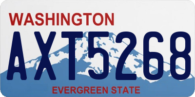 WA license plate AXT5268