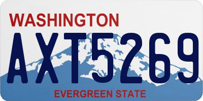 WA license plate AXT5269