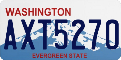 WA license plate AXT5270