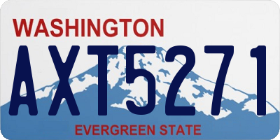 WA license plate AXT5271