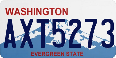 WA license plate AXT5273