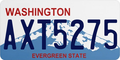 WA license plate AXT5275