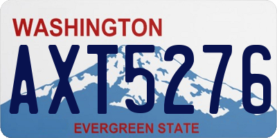 WA license plate AXT5276