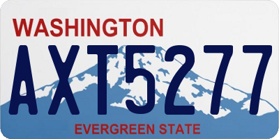 WA license plate AXT5277