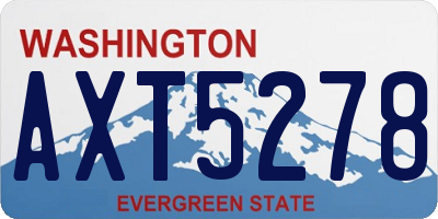 WA license plate AXT5278