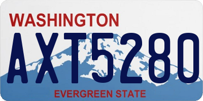 WA license plate AXT5280