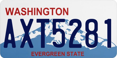WA license plate AXT5281