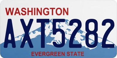 WA license plate AXT5282