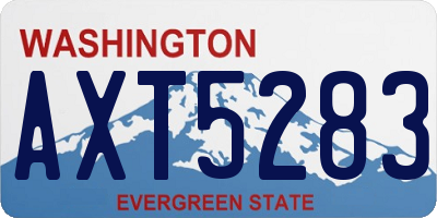 WA license plate AXT5283