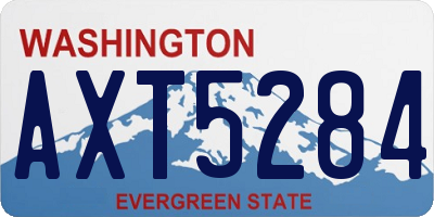 WA license plate AXT5284