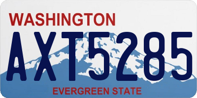 WA license plate AXT5285