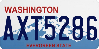 WA license plate AXT5286