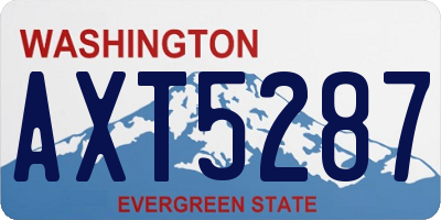 WA license plate AXT5287