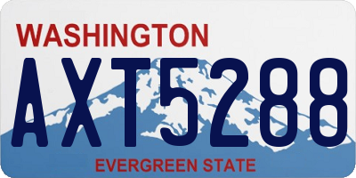 WA license plate AXT5288