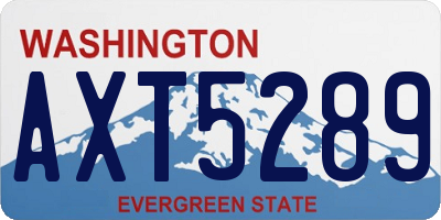 WA license plate AXT5289