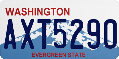 WA license plate AXT5290