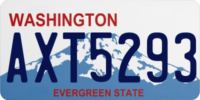 WA license plate AXT5293
