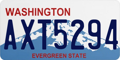 WA license plate AXT5294