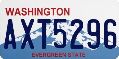 WA license plate AXT5296