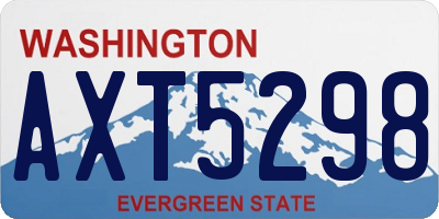 WA license plate AXT5298