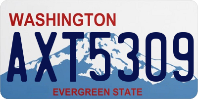 WA license plate AXT5309