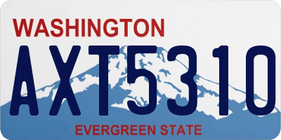 WA license plate AXT5310
