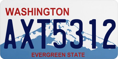 WA license plate AXT5312