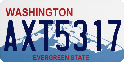 WA license plate AXT5317