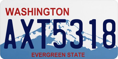 WA license plate AXT5318