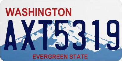 WA license plate AXT5319
