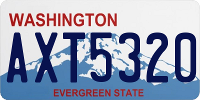 WA license plate AXT5320