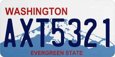 WA license plate AXT5321