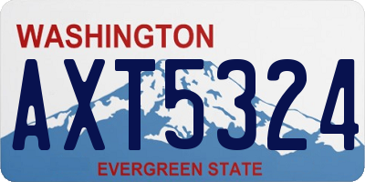 WA license plate AXT5324