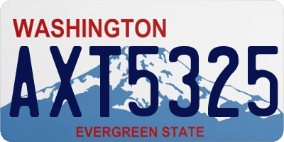 WA license plate AXT5325