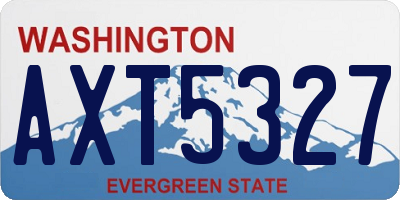 WA license plate AXT5327