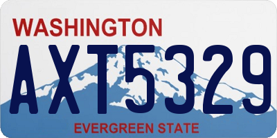 WA license plate AXT5329