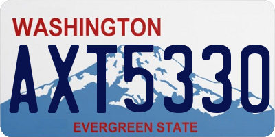 WA license plate AXT5330