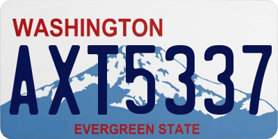 WA license plate AXT5337
