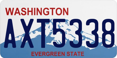 WA license plate AXT5338