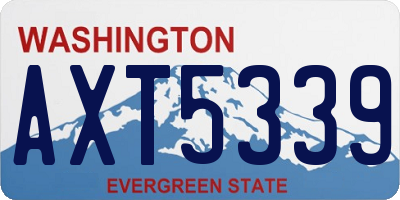 WA license plate AXT5339