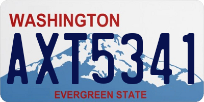 WA license plate AXT5341
