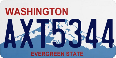 WA license plate AXT5344