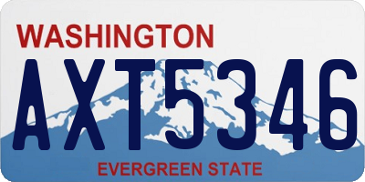 WA license plate AXT5346