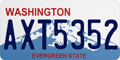 WA license plate AXT5352