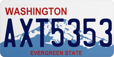 WA license plate AXT5353