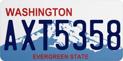 WA license plate AXT5358