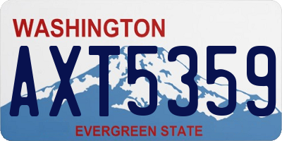 WA license plate AXT5359
